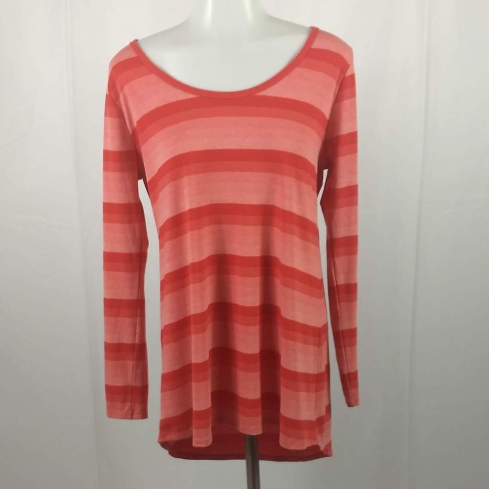 LuLa Roe Size Small Striped Pink Top Blouse